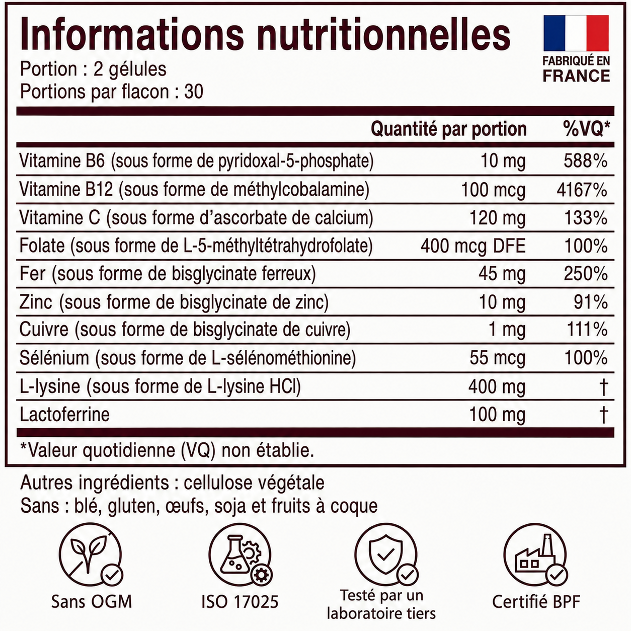FerraVital™ Soutien du taux de ferritine